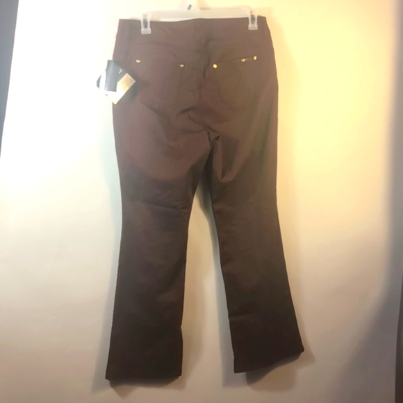 Iman Global Chic Perfect Fit 360  Chocolate Brown Jeans Size 16 New with tags - Picture 10 of 16